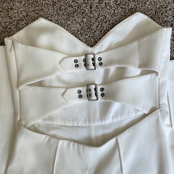 NWOT Reiss White Bea Buckle Detail Jumpsuit size 4 - Picture 9 of 12